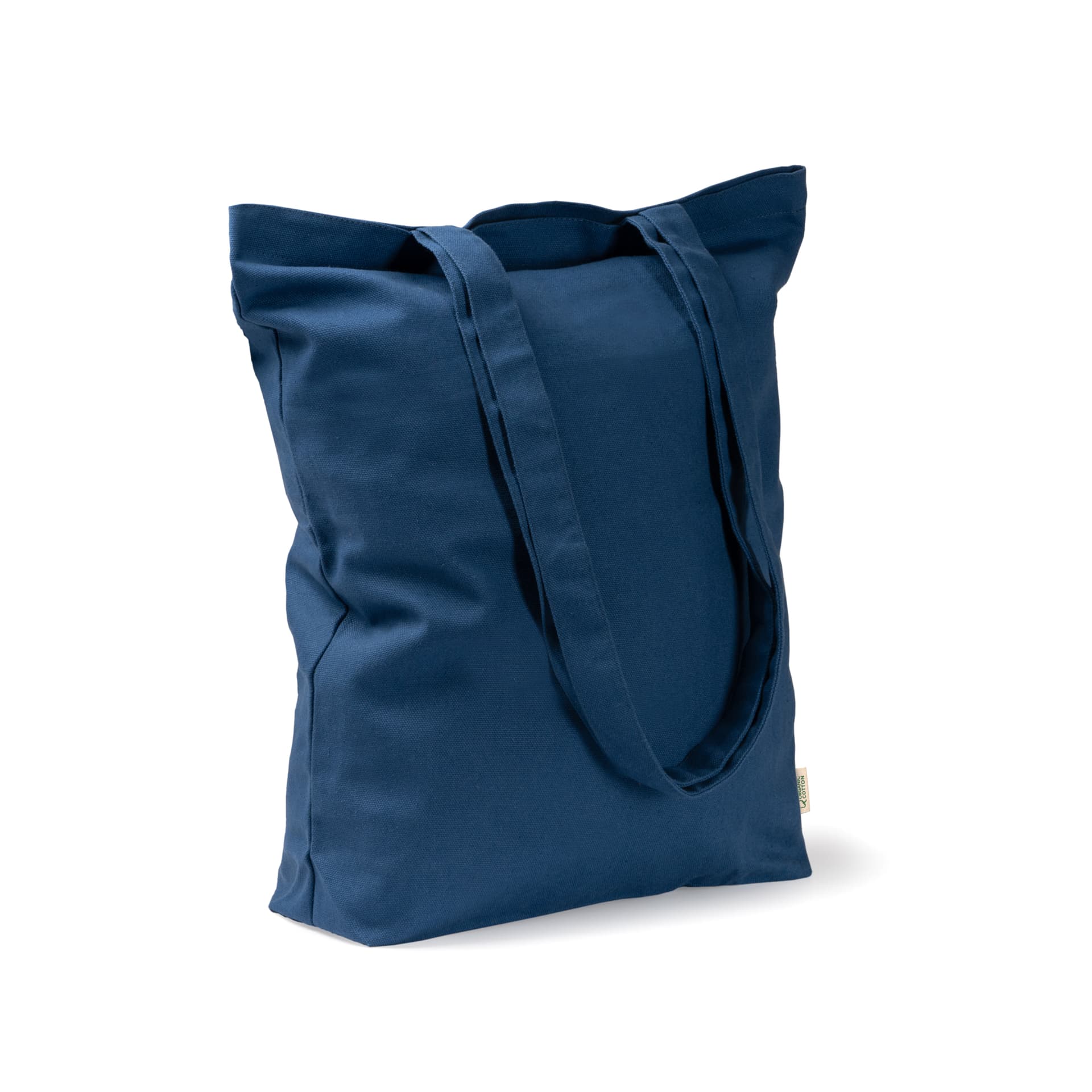 Mochila personalizada de algodón orgánico con fuelle y asas largas