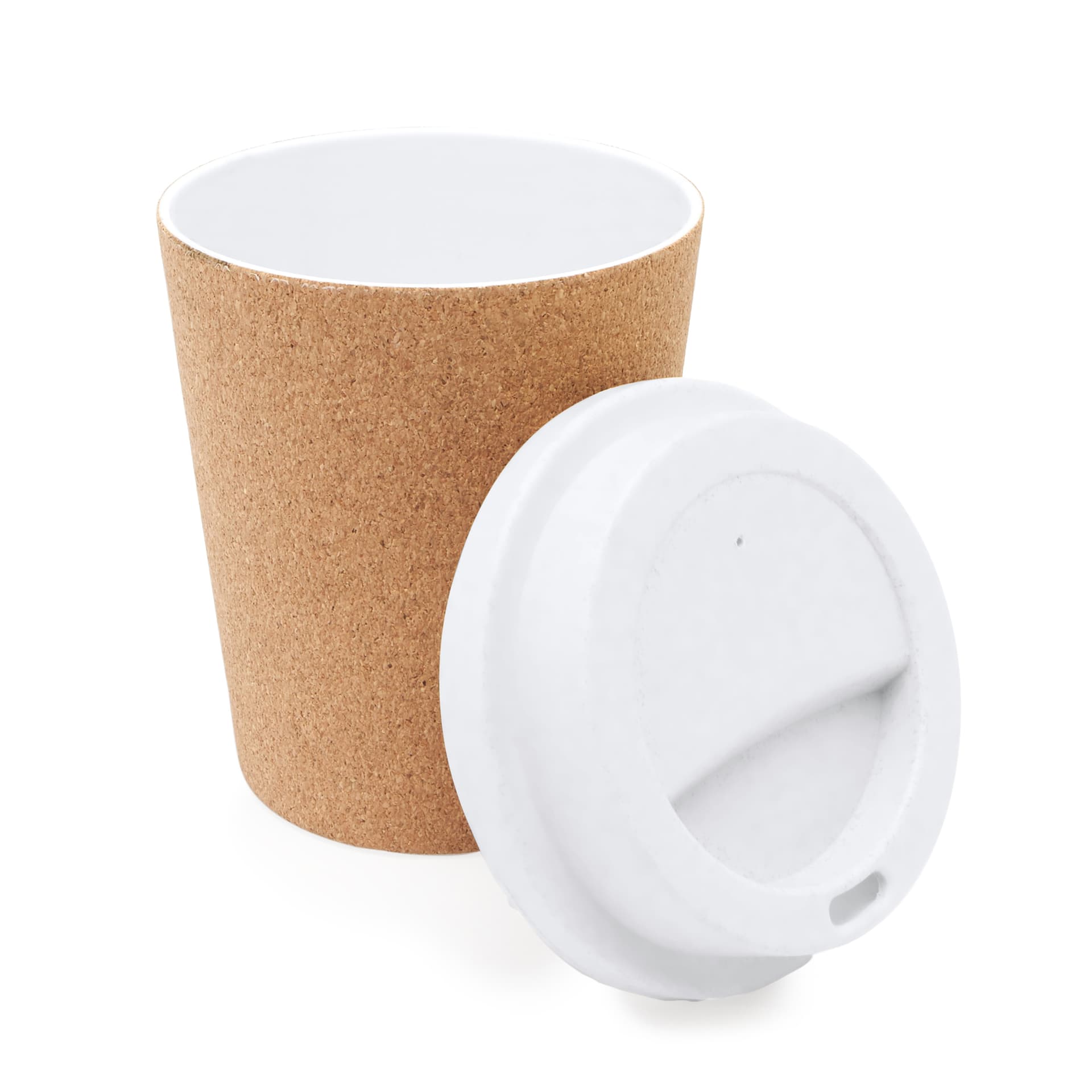 Vaso reutilizable de polipropileno con recubrimiento de corcho 380 ml