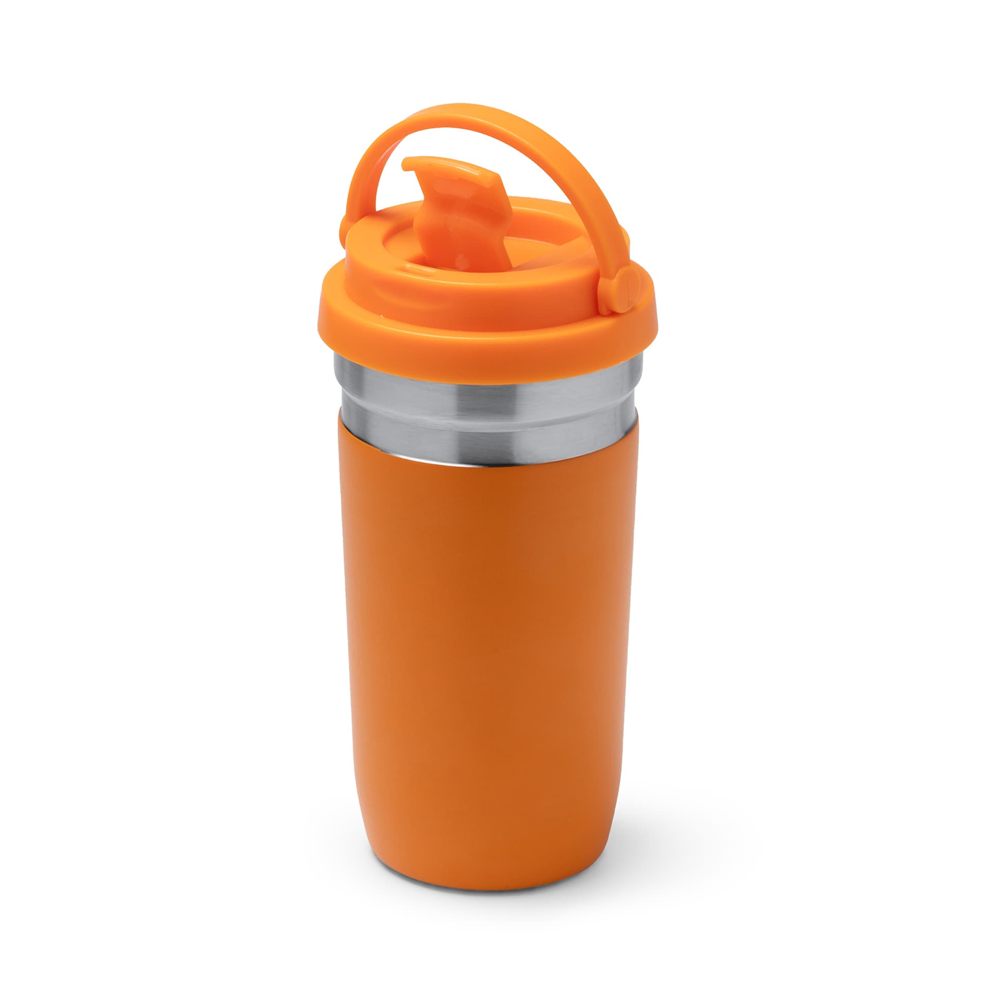 Vaso térmico de acero inoxidable con asa y tapa a rosca 550 ml