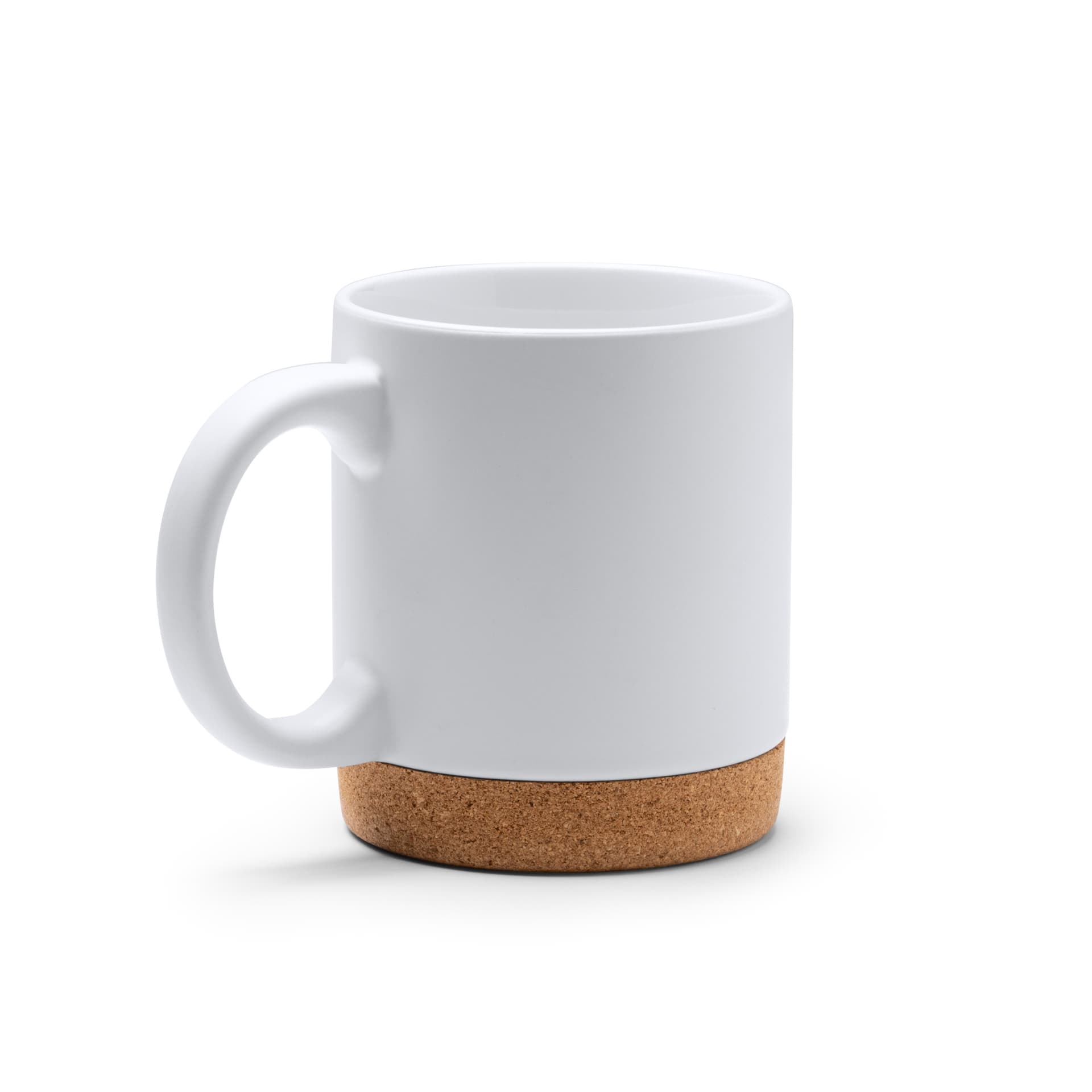 Taza de cerámica para sublimación con base de corcho 320 ml