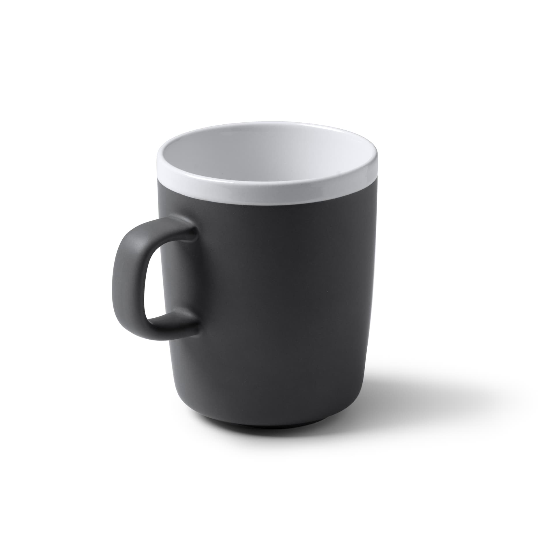 Taza de cerámica blanca mate 270 ml para café y té