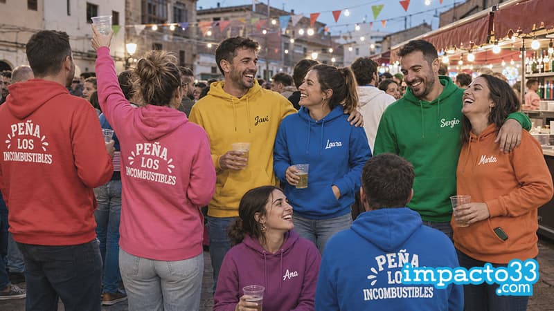 Sudaderas con Capucha Personalizadas Grupos, Peñas y Despedidas