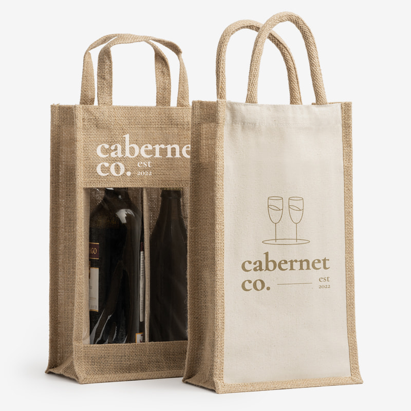 Bolsas para Botella Vino de Yute Personalizadas con Serigrafía - ▷  Creapromocion